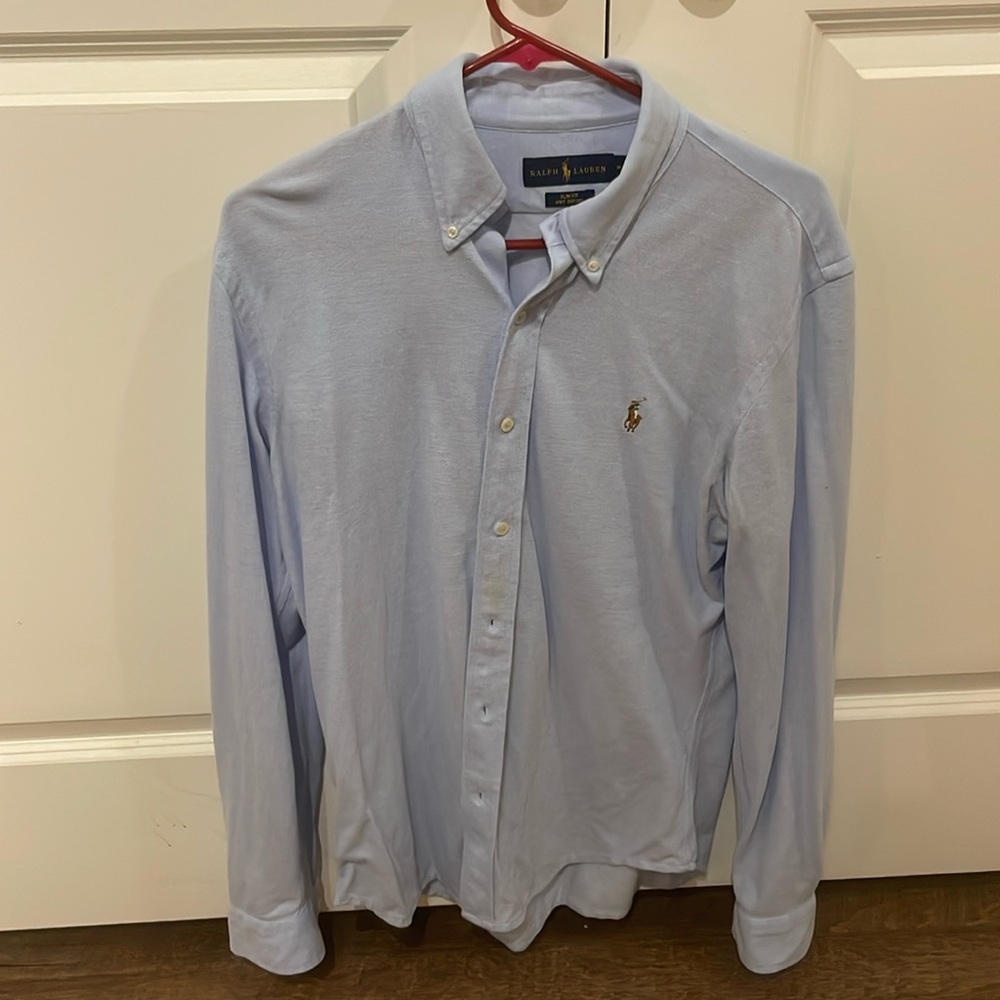 Polo Ralph Lauren Slim Fit Stretch Blue Dress Shirt